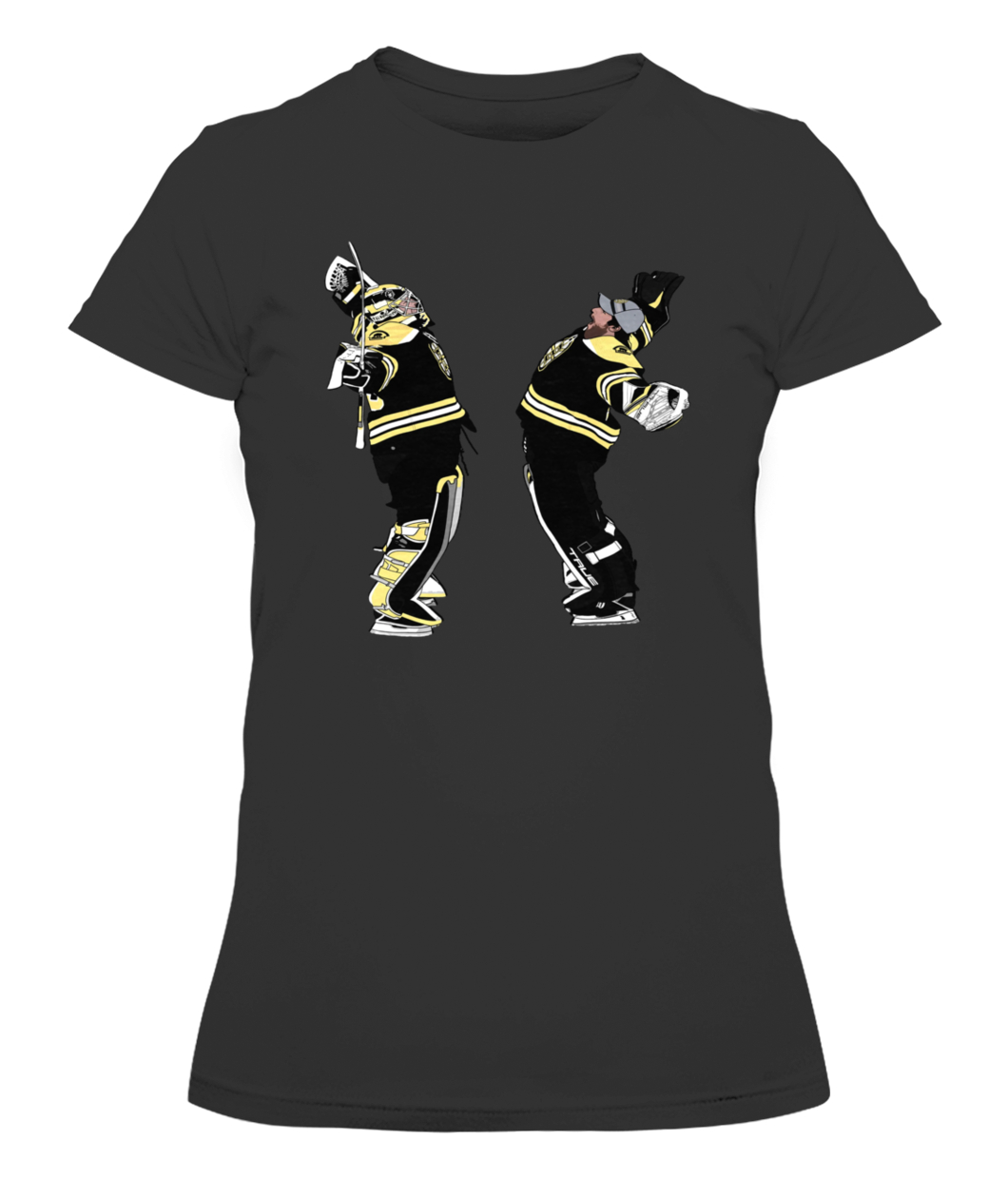 GOALIE HUG SHIRT Linus Ullmark And Jeremy Swayman Boston Bruins Ellie