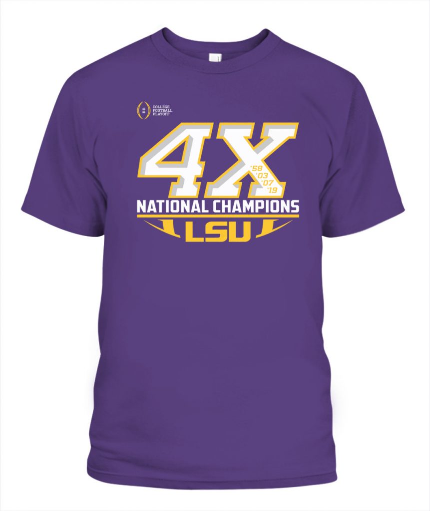 LSU Tigers 4X National Champions Shirt Ellie Shirt