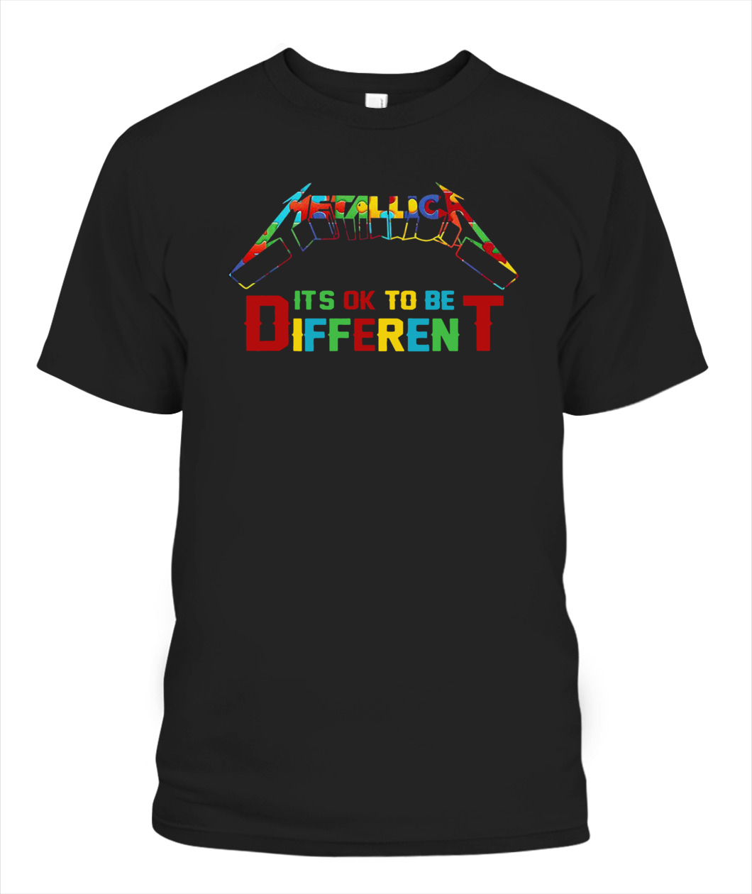 AUTISM METALLICA IT'S OK TOBE DIFFERENT T-SHIRT - Ellie Shirt