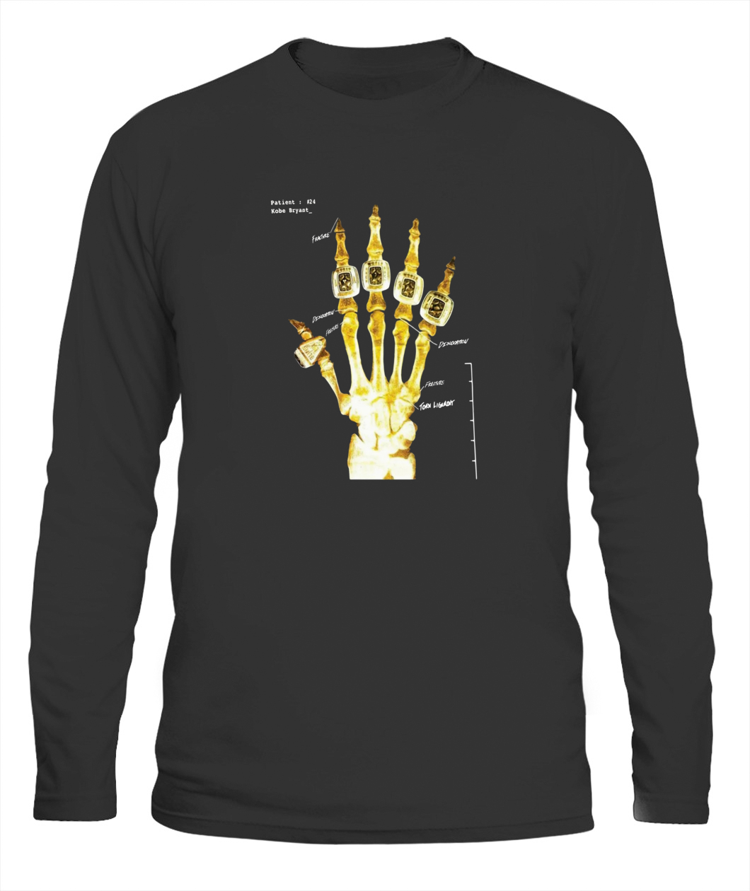 Patient #24 Kobe Bryant Skeleton Hand Shirt - Kingteeshop