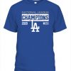 Los Angeles Dodgers 2020 National League Champions Bloop Single Roster T-Shirt