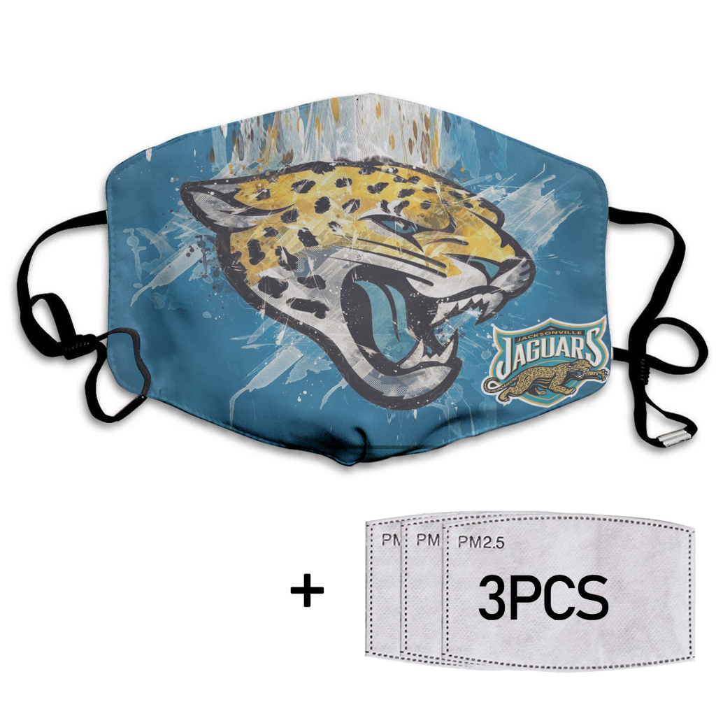 Jacksonville jaguars football filter carbon pm 2.5 face mask