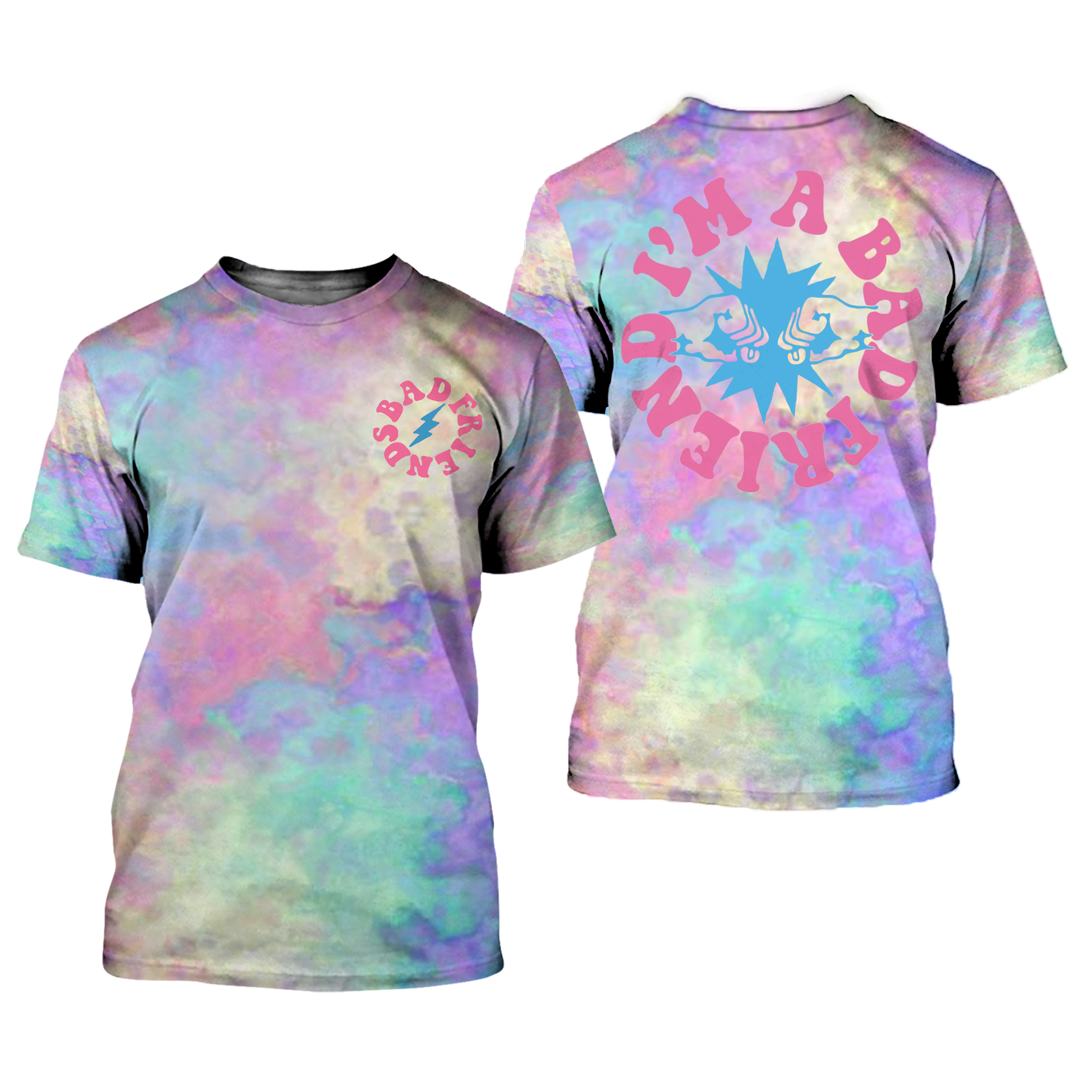 tie dye friends shirt