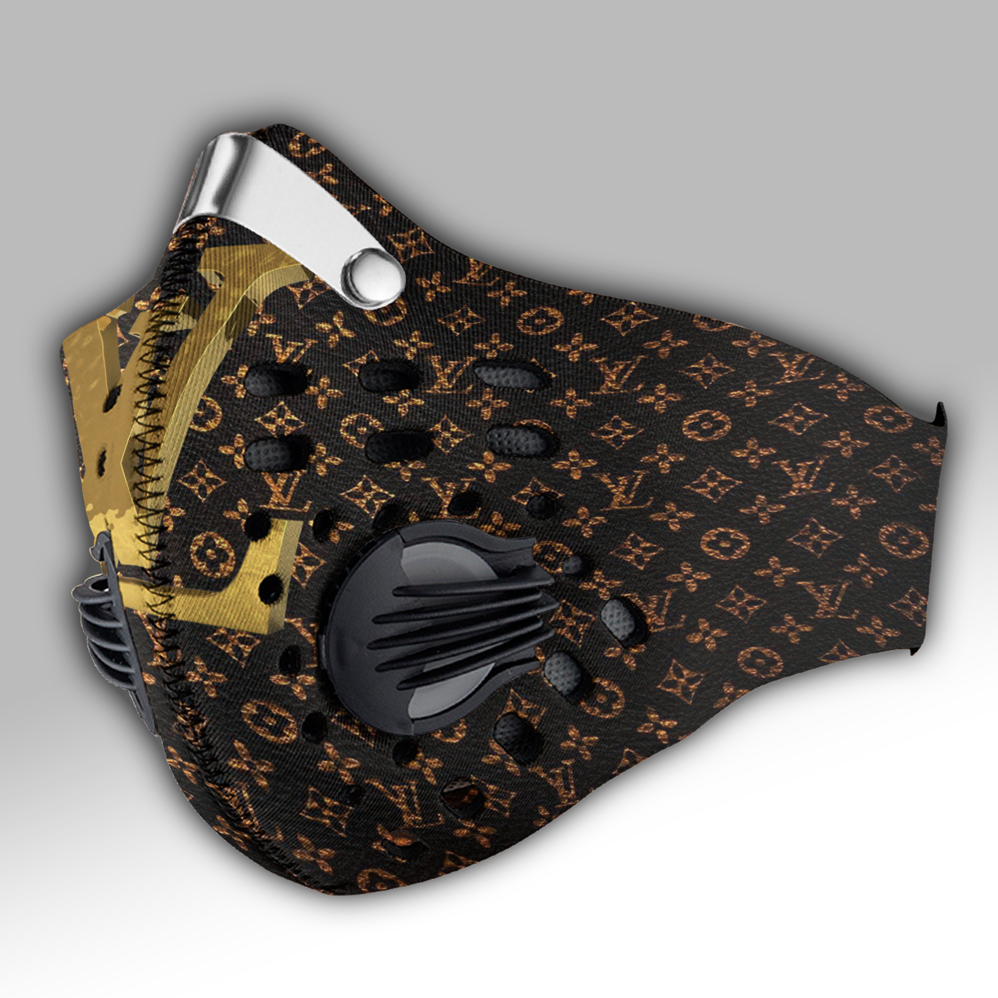 Louis Vuitton Gold In Dark Carbon PM 2,5 Face Mask - Ellie Shirt