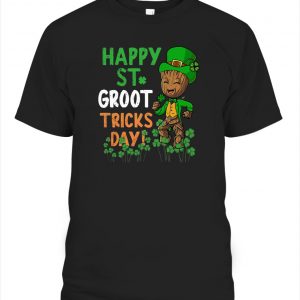 HAPPY ST. PATRICK'S DAY GROOT TRICKS DAY T-SHIRT