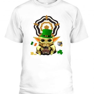 Baby Yoda Hug Samuel Smith's Nut Brown Beer St Patrick's Day Shirt