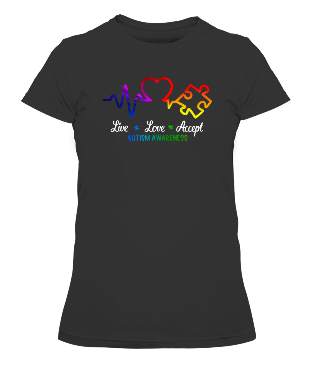 Live Love Accept Autism Awareness Shirt - Ellie Shirt
