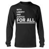 WITH LIBERTY AND JUSTICE FOR ALL SHIRT Minnesota Timberwolves Brooklyn Nets