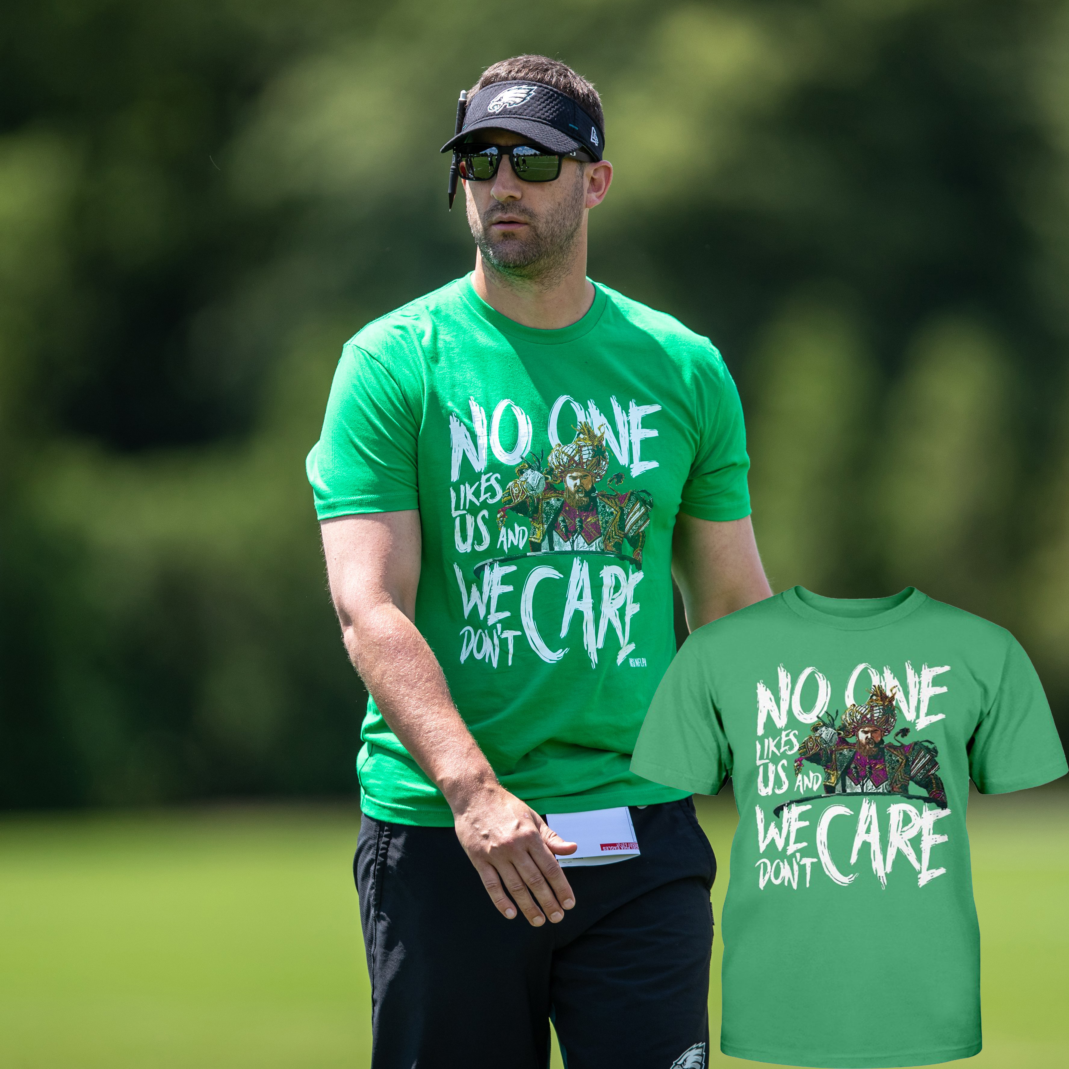 Jason Kelce No One Like Us We Dont Care Eagles Shirt Ladies Tee