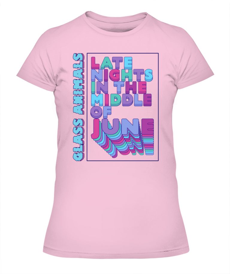GLASS ANIMALS LATE NIGHTS IN THE MIDDLE OF JUNE TSHIRT Ellie Shirt GLASS ANIMALS LATE NIGHTS IN THE MIDDLE OF JUNE TSHIRT Ellie Shirt
