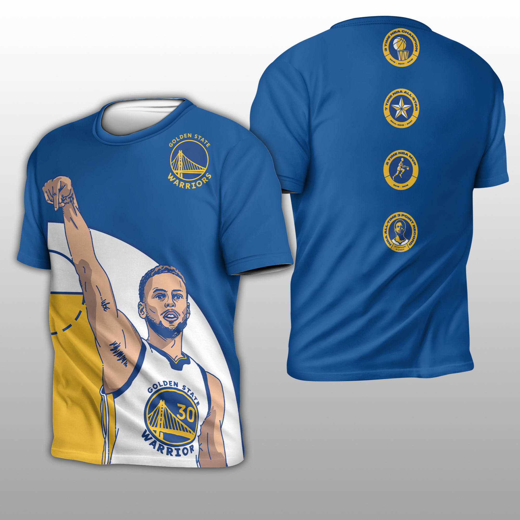Men's Fanatics Branded Stephen Curry Royal/Gold Golden State