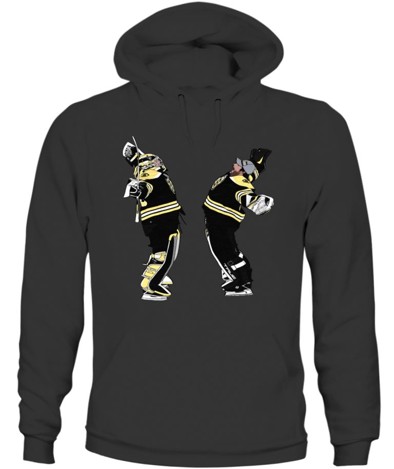 GOALIE HUG SHIRT Linus Ullmark And Jeremy Swayman Boston Bruins Ellie