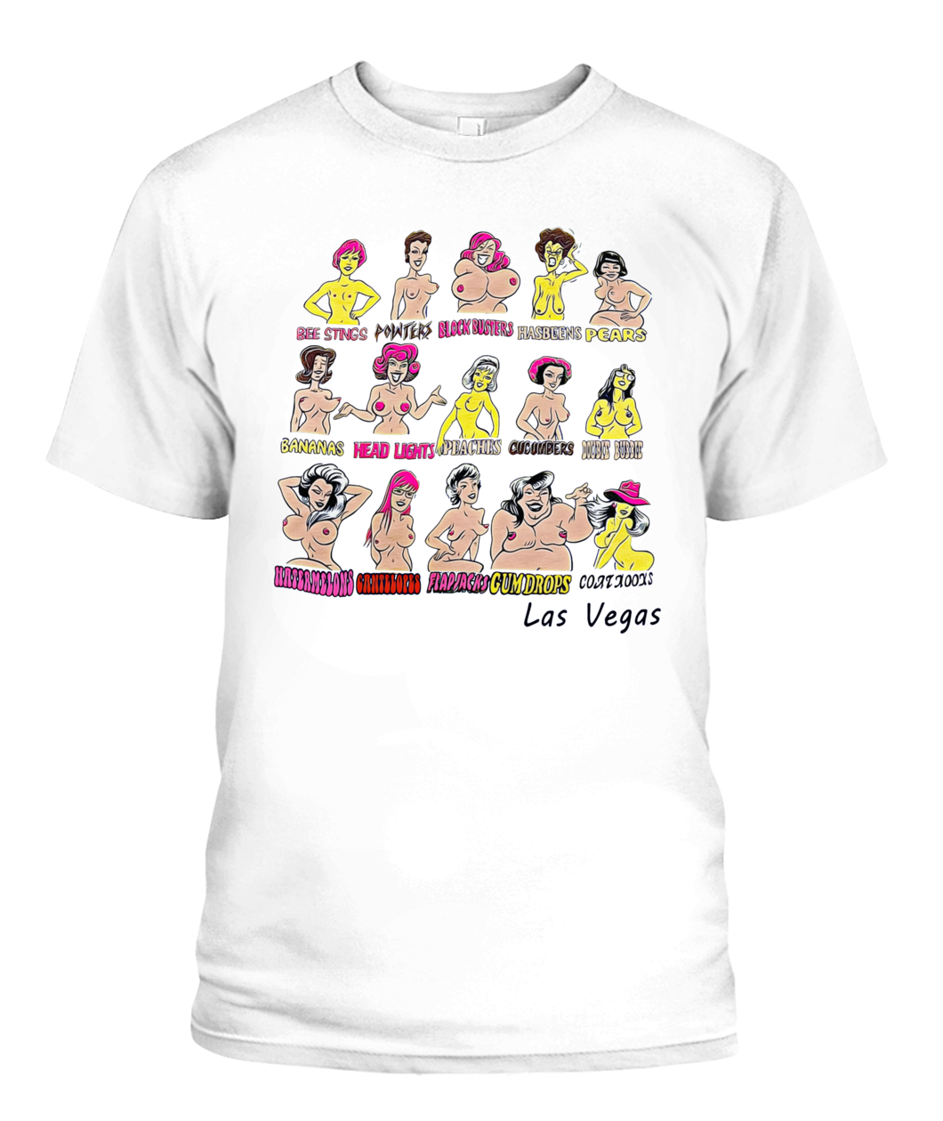Vintage 90's Las Vegas Graphic T Shirt - Vintage 90s Funny Las Vegas Pop  Art Boobs T Shirt - Ellie Shirt