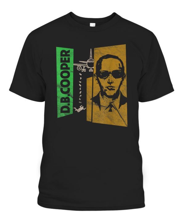 D.B Cooper Skyjacker Hijack Retro 60s Style Graphic T-Shirt - Ellie Shirt