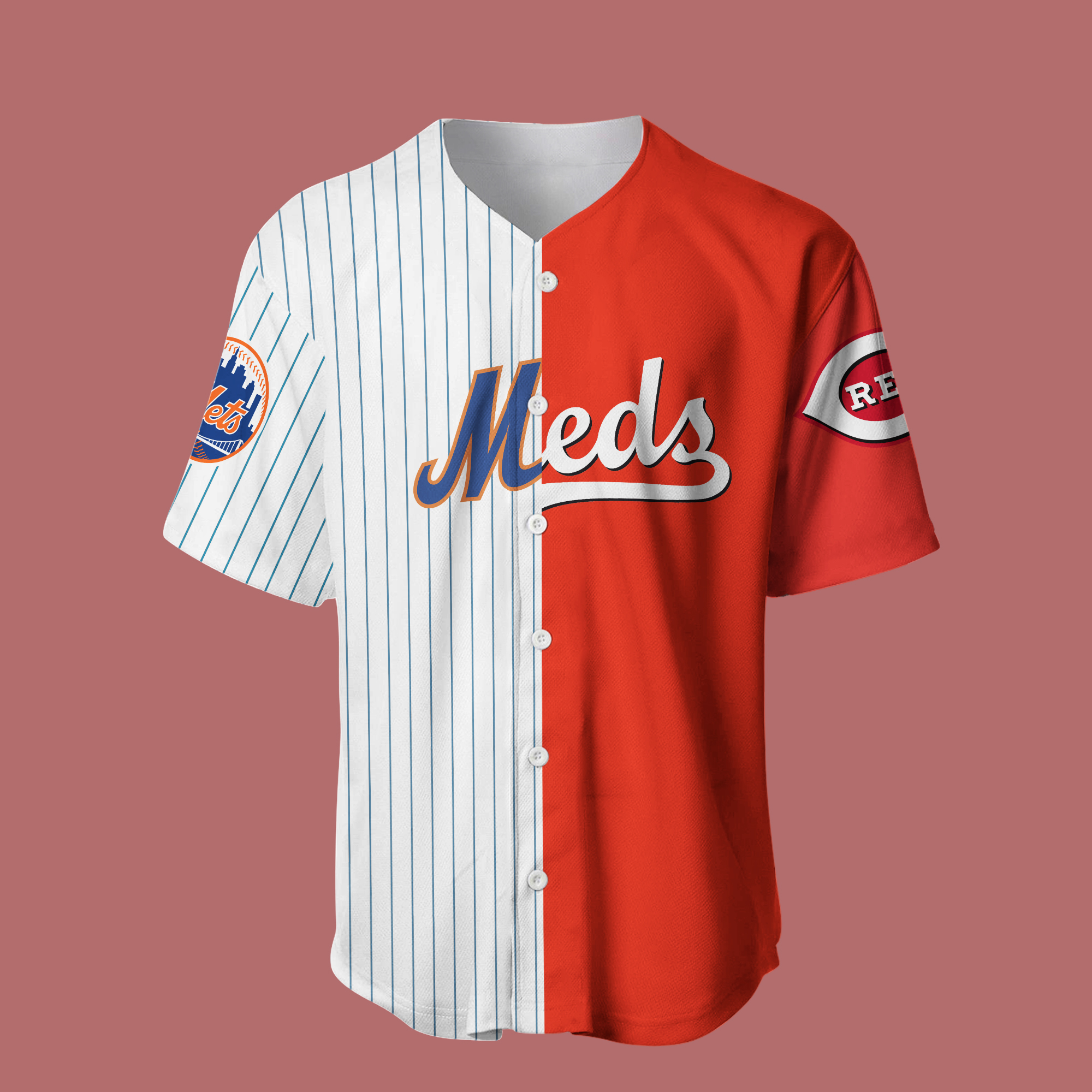 Meds Baseball Jersey New York Mets, Cincinnati Reds - Ellie Shirt