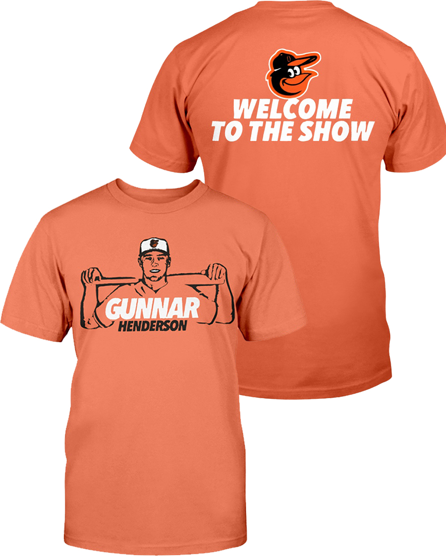 Gunnar Henderson T-shirt Shirt Medium Welcome To The Show Orioles Os SGA