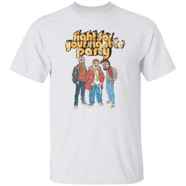 FIGHT FOR YOUR RIGHT TO PARTY SHIRT Patrick Mahomes, Travis Kelce, Andy  Reid, Kansas City Chiefs - Ellie Shirt