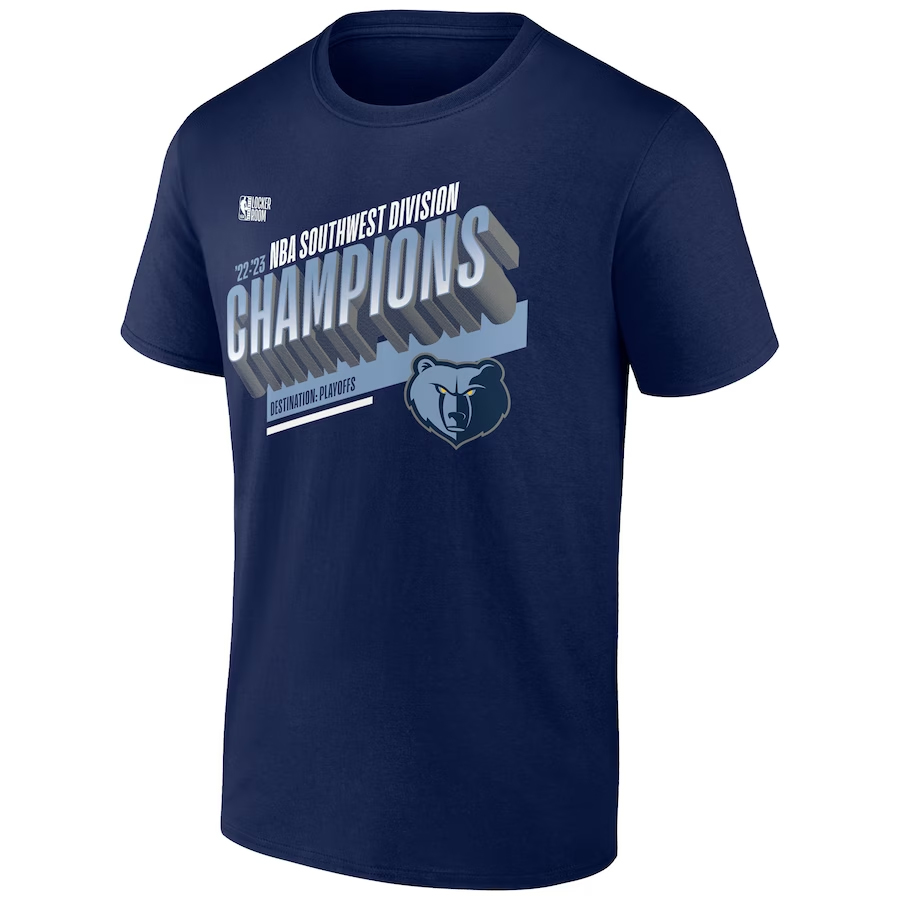 Memphis Grizzlies 2023 Southwest Division Champions Locker Room T-Shirt ...