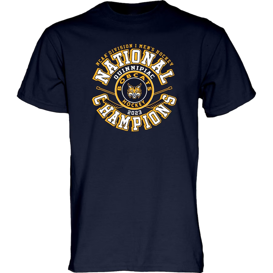 Quinnipiac Bobcats - 2023 NCAA Men's Ice Hockey National Champions Top ...