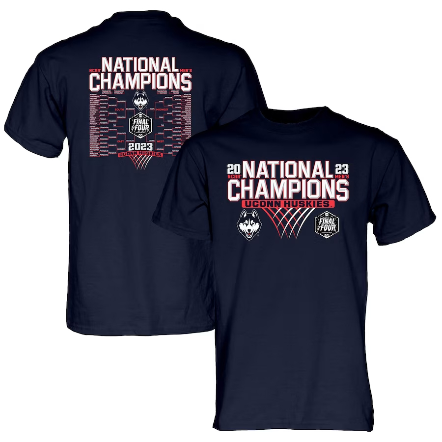 UConn Huskies 2023 NCAA Men’s Basketball National Champions TShirts