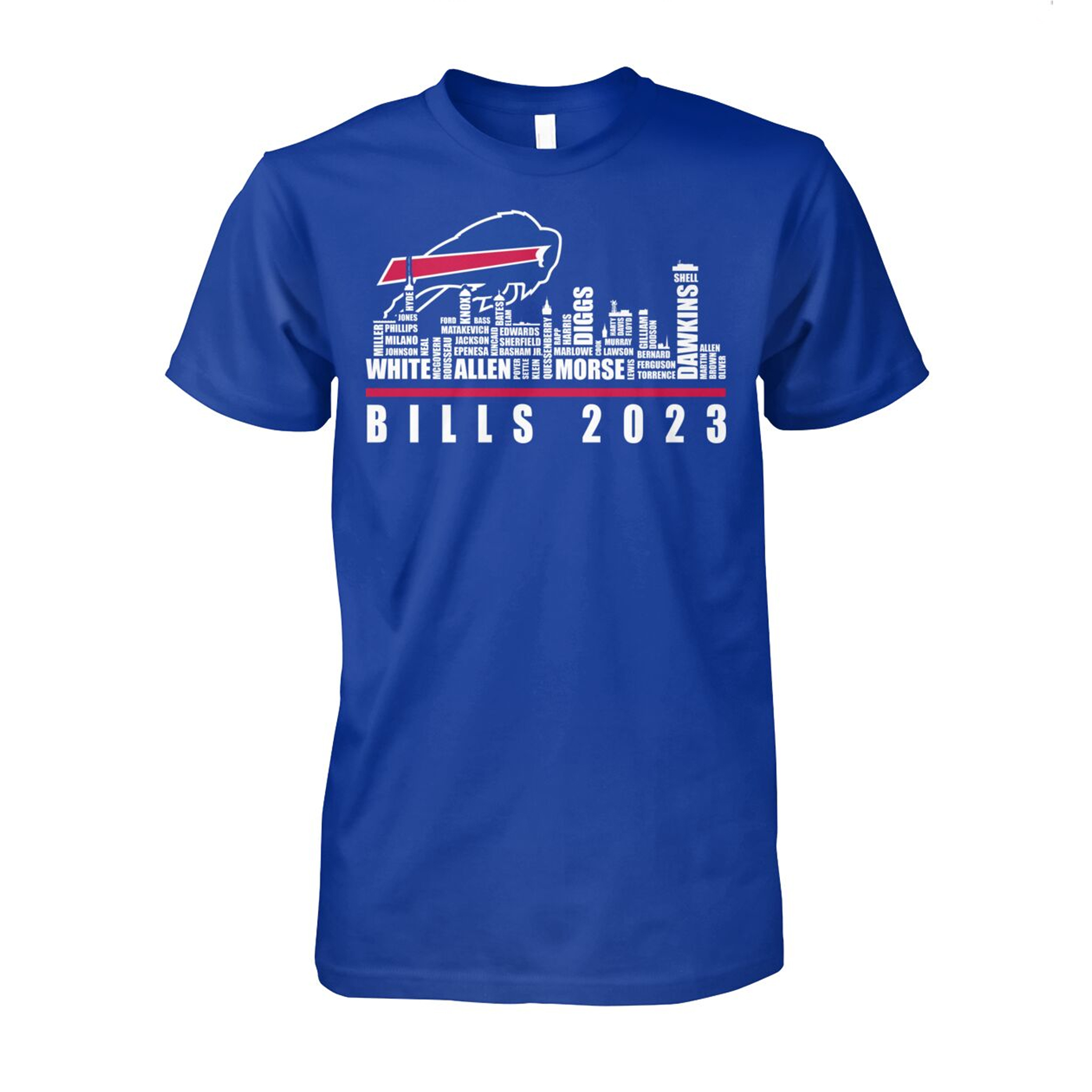 BILLS 2023 TEAM ROSTER CITY SKYLINE SHIRT - Ellie Shirt