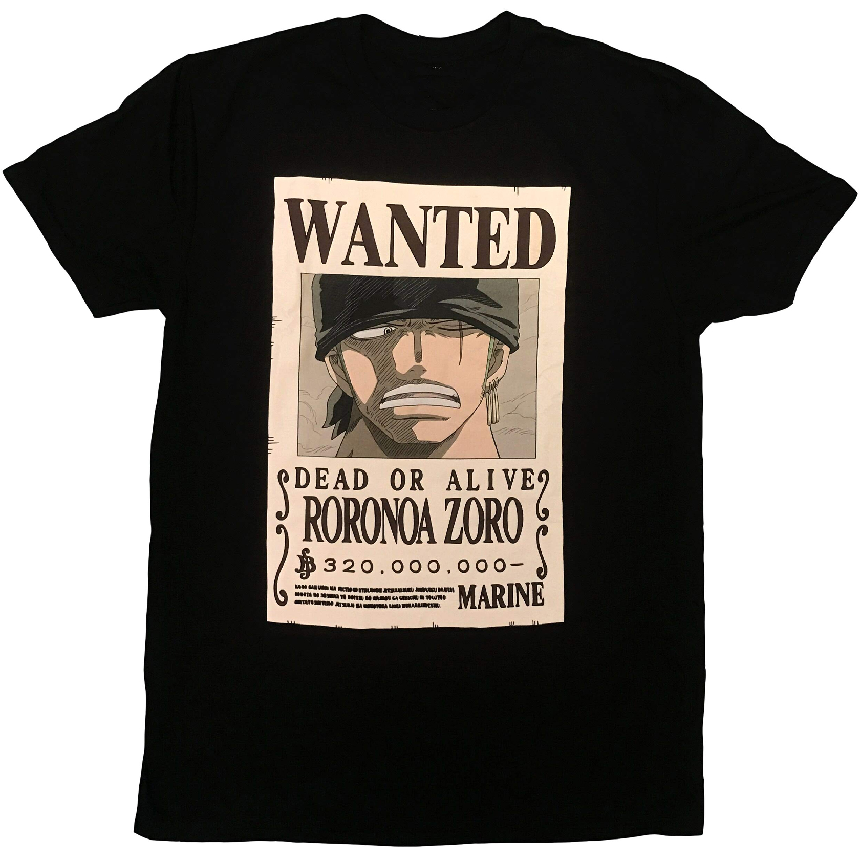 One Piece Roronoa Zoro Bounty T-Shirt - Ellie Shirt