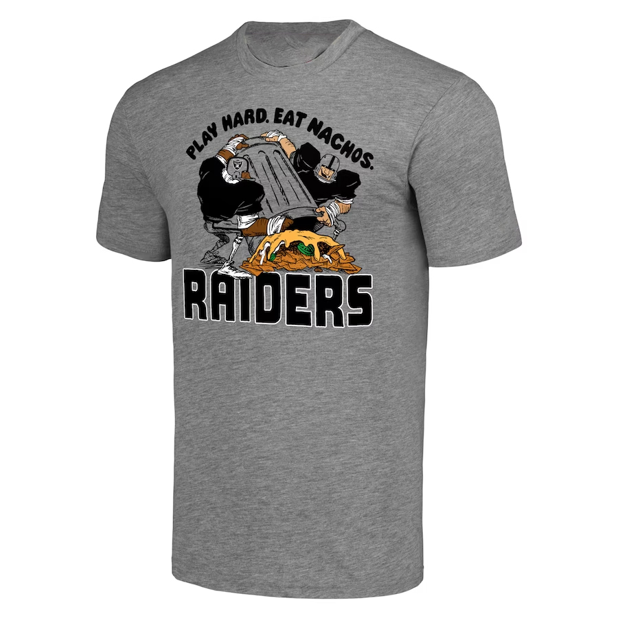 Custom Las Vegas Raiders Youth Name & Number Logo T-Shirt - Ash